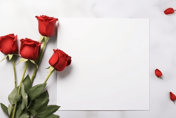 Download Red Rose Paper Mockup - Paper mockup Collection