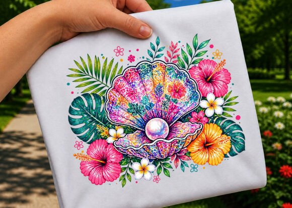 Download Tropical Floral Shell Summer Beach PNG - Premium Resources