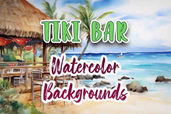 Download TIKI BAR Watercolor Landscapes - Premium Resources