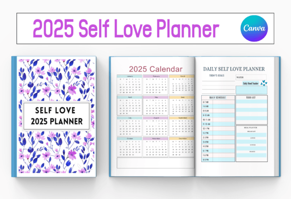 Download 2025 Self Love Planner - Canva Template - Self love planner Collection